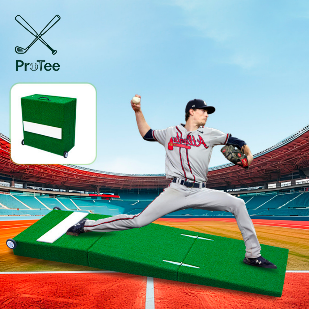 Portable Baseball Pitchers Mound with Non-Slip Wooden Base Pitching Mounds for Baseball Softball Pitching Training