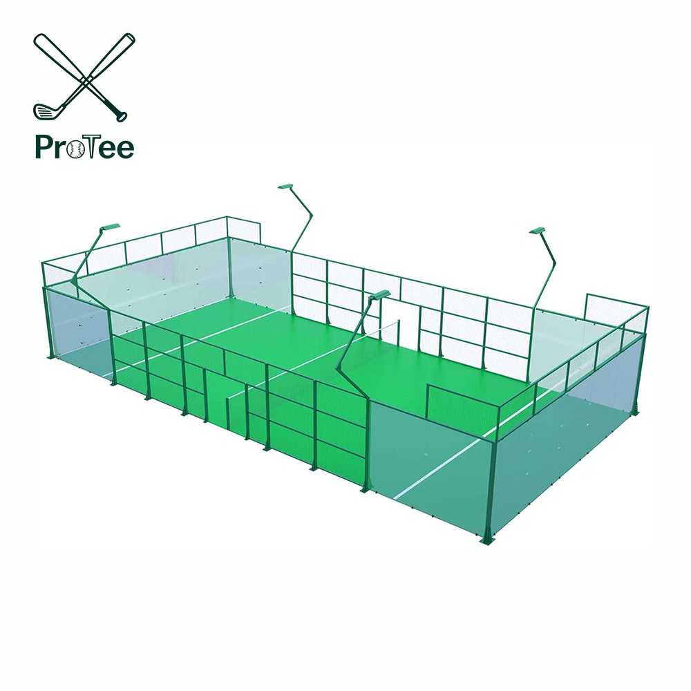 Build Your Own Padel Court Safety Outdoor Paddle Tennis Court with LED Lighting System and Steel Frame for Outdoor Competition