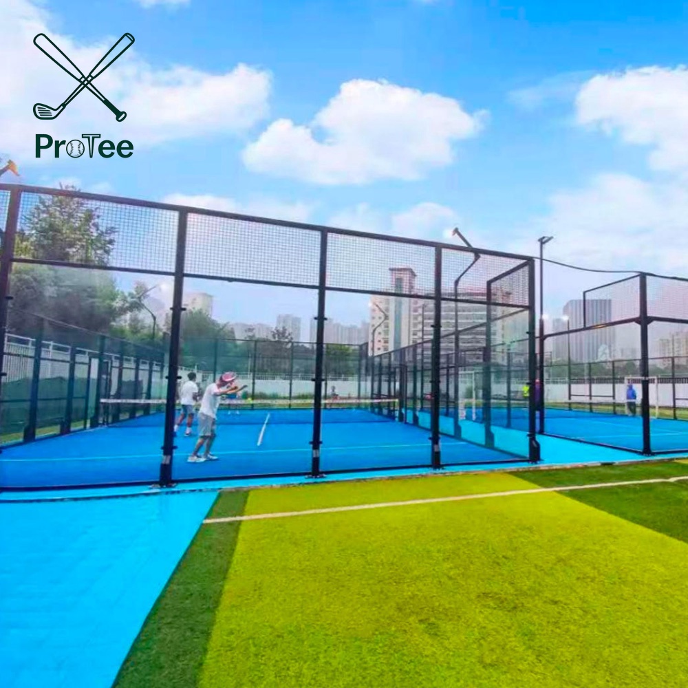 Build Your Own Padel Court Safety Outdoor Paddle Tennis Court with LED Lighting System and Steel Frame for Outdoor Competition