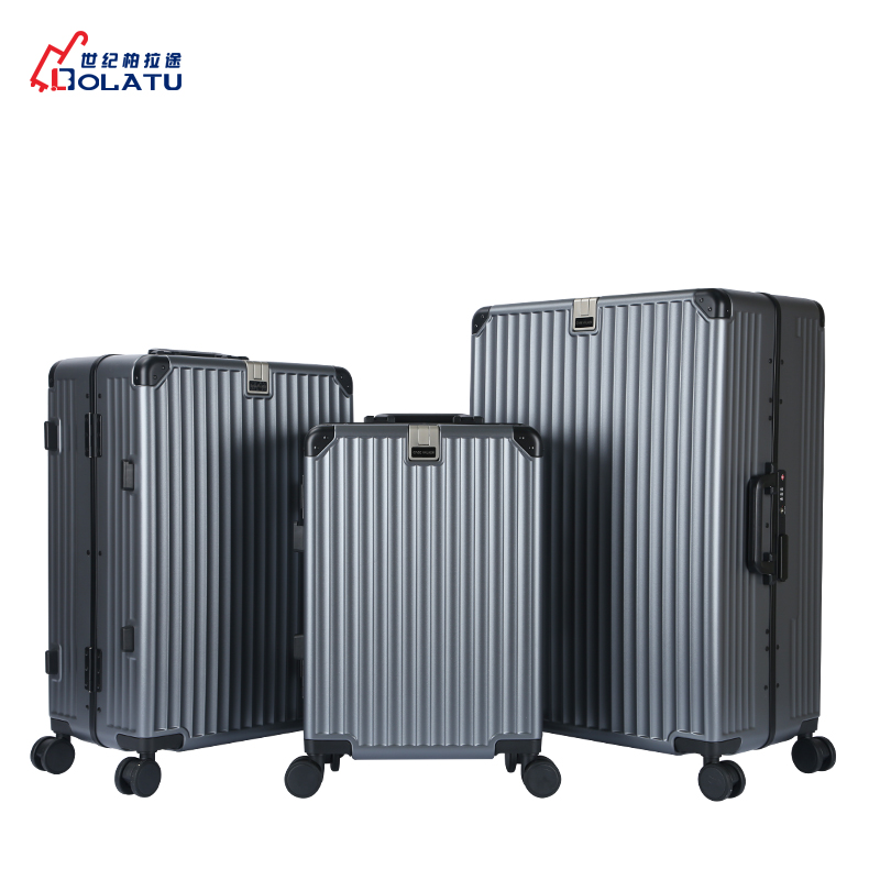 Unisex 20inch Luggage USB Charge Wide Trolley case Fashionable Business 100% PC Spinner Luggage Front Opening