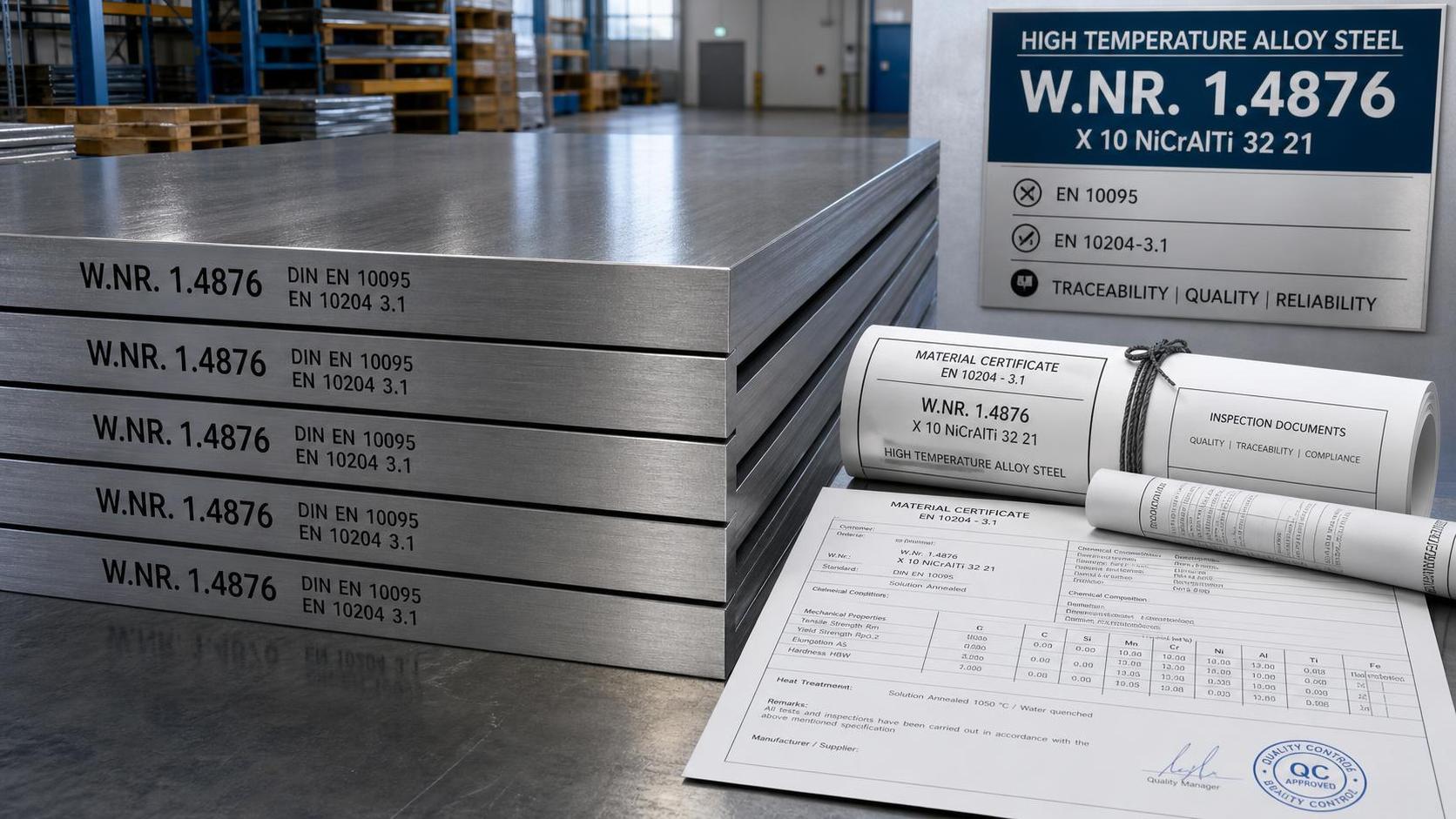 W.Nr.1.4876 Steel Plate Equivalents and EN Standard Checks