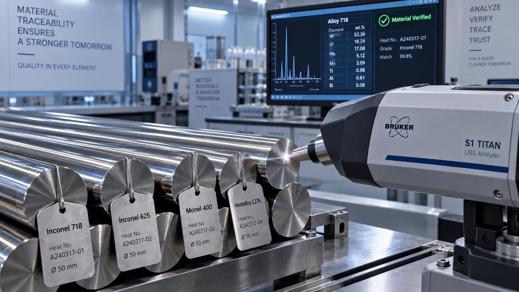 How to verify alloy bar chemistry against a mill test certificate