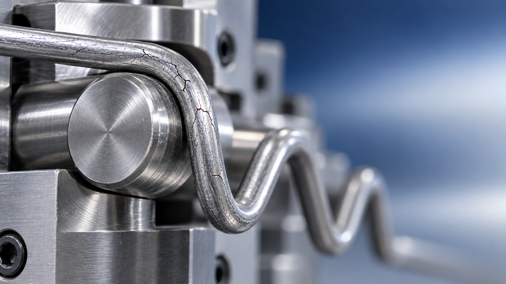 What causes alloy wire to crack during repeated bending