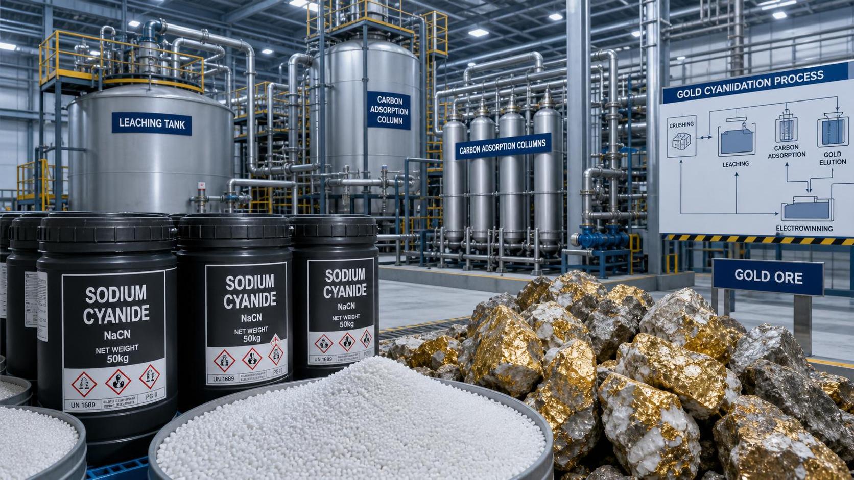Industrial Sodium Cyanide Uses in Gold Extraction Explained