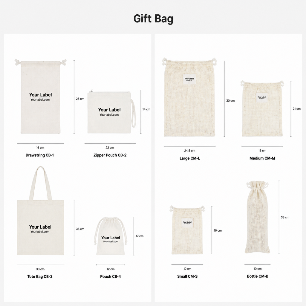 Gift bag 参考图，文字跟网站一样，不要添加价格的部分