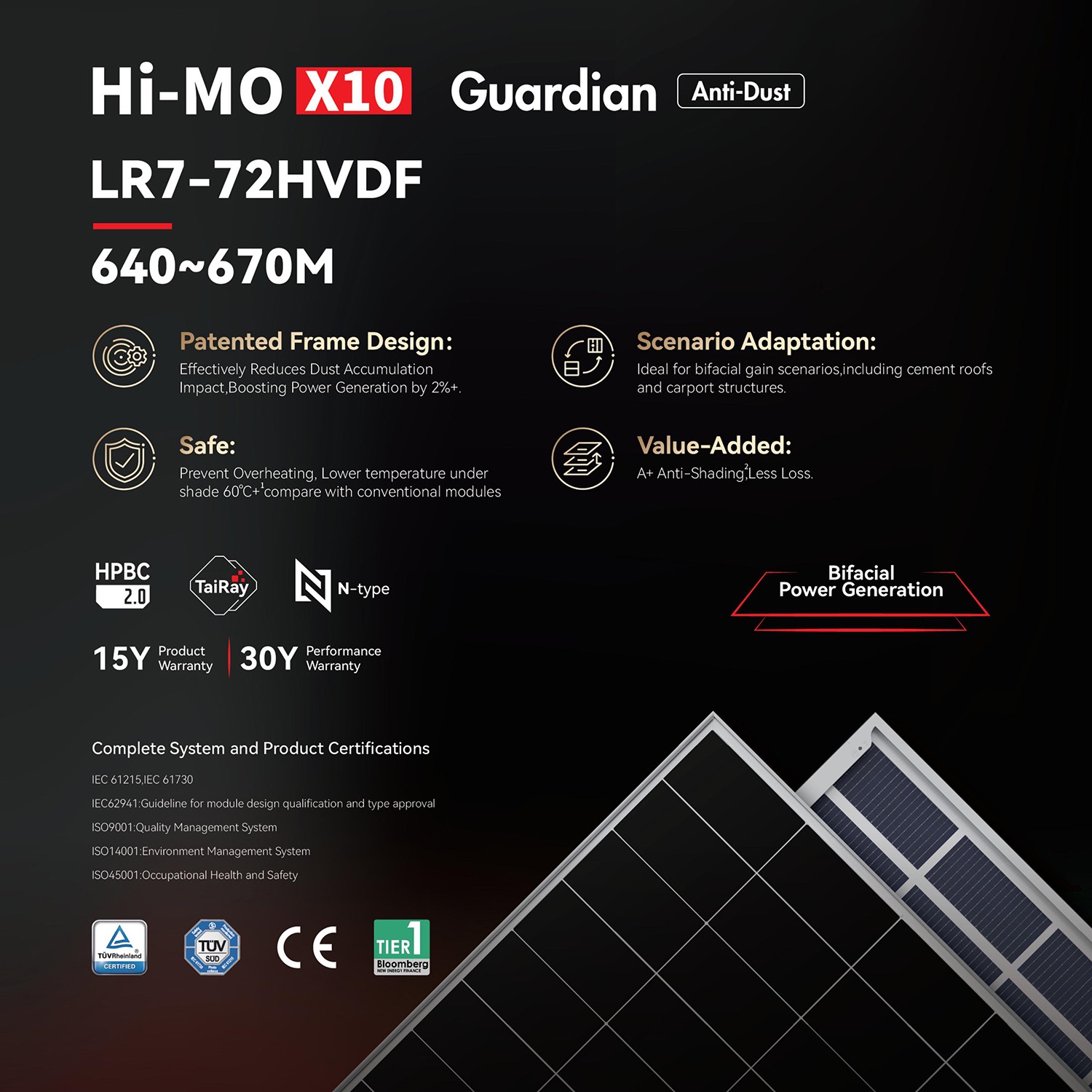 Hi-MO X10 Guardian LR7-72HVDF 640~670M