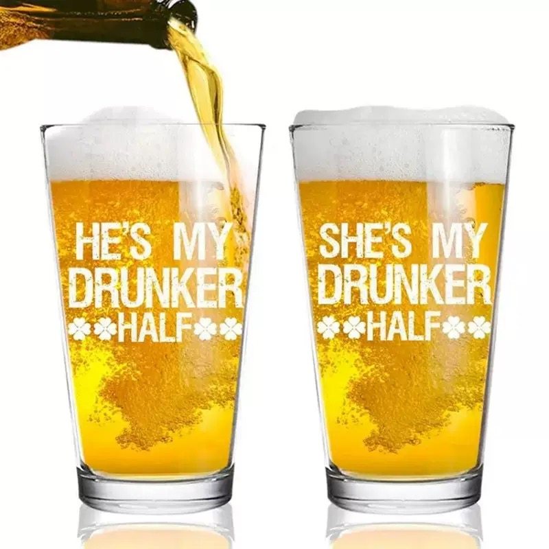 p-23 Custom Printed Glass Beer Mug