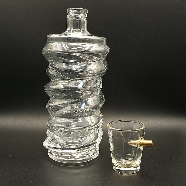 2, glass bottles