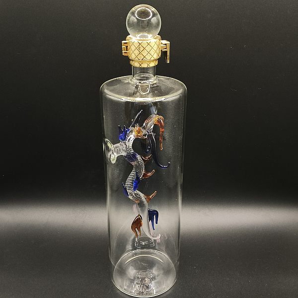 p-36，Multicolor Dragon Insert Liquor glass bottle