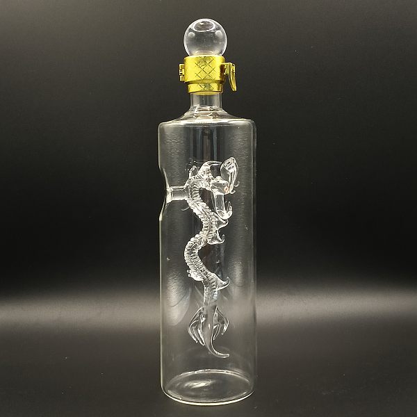 P-23，Dragon shaped insert glass bottle