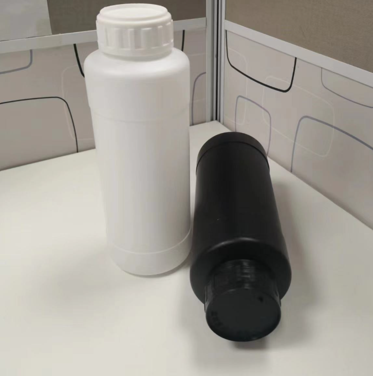Plastic fluorinated bottle