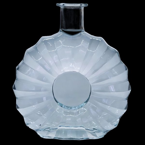A3 700ml Shell Wave Relief Transparent Glass Bottle
