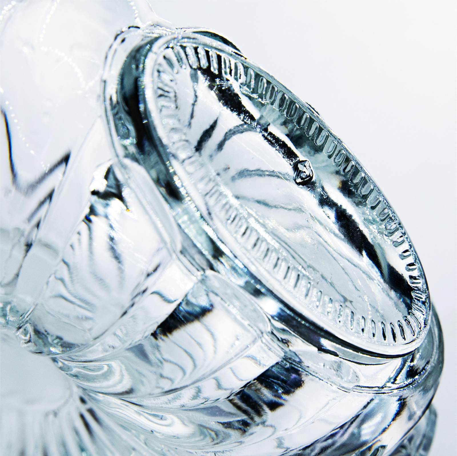 A23 Embossed Flat Liquor Glass Bottle