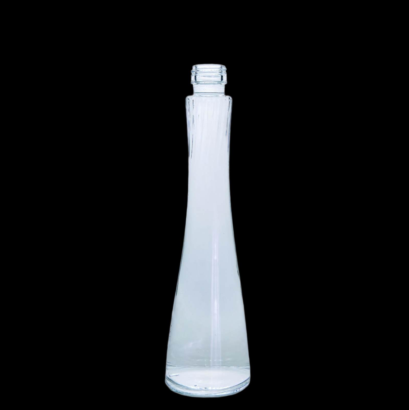 A25 Threaded slimming transparent glass fruit wine bottle