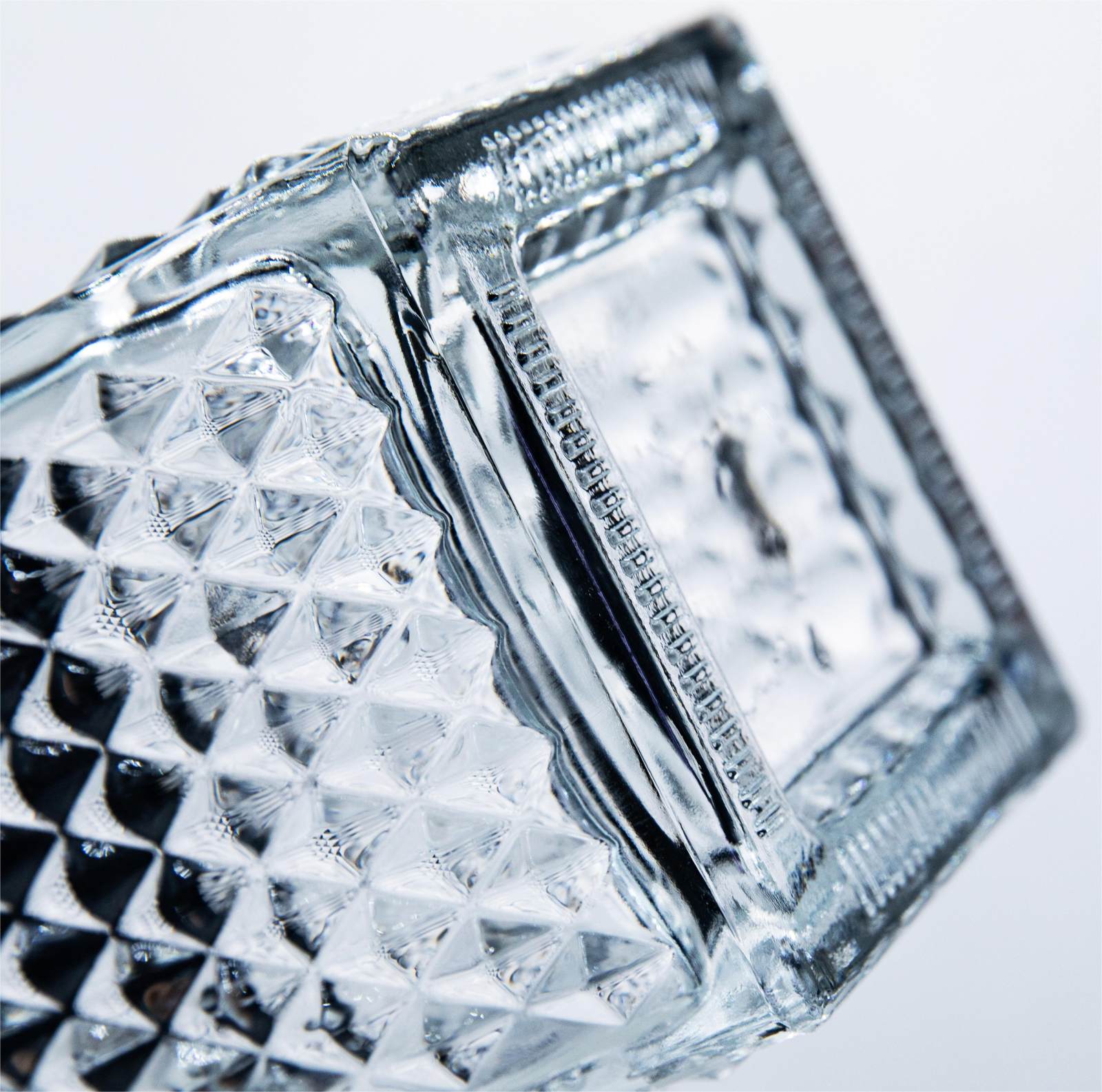 A46 Faceted Square Whiskey Bottle