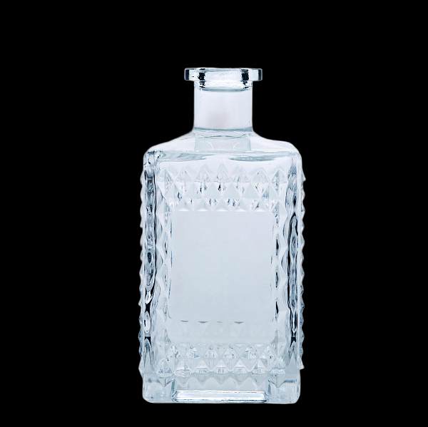 A46 Faceted Square Whiskey Bottle