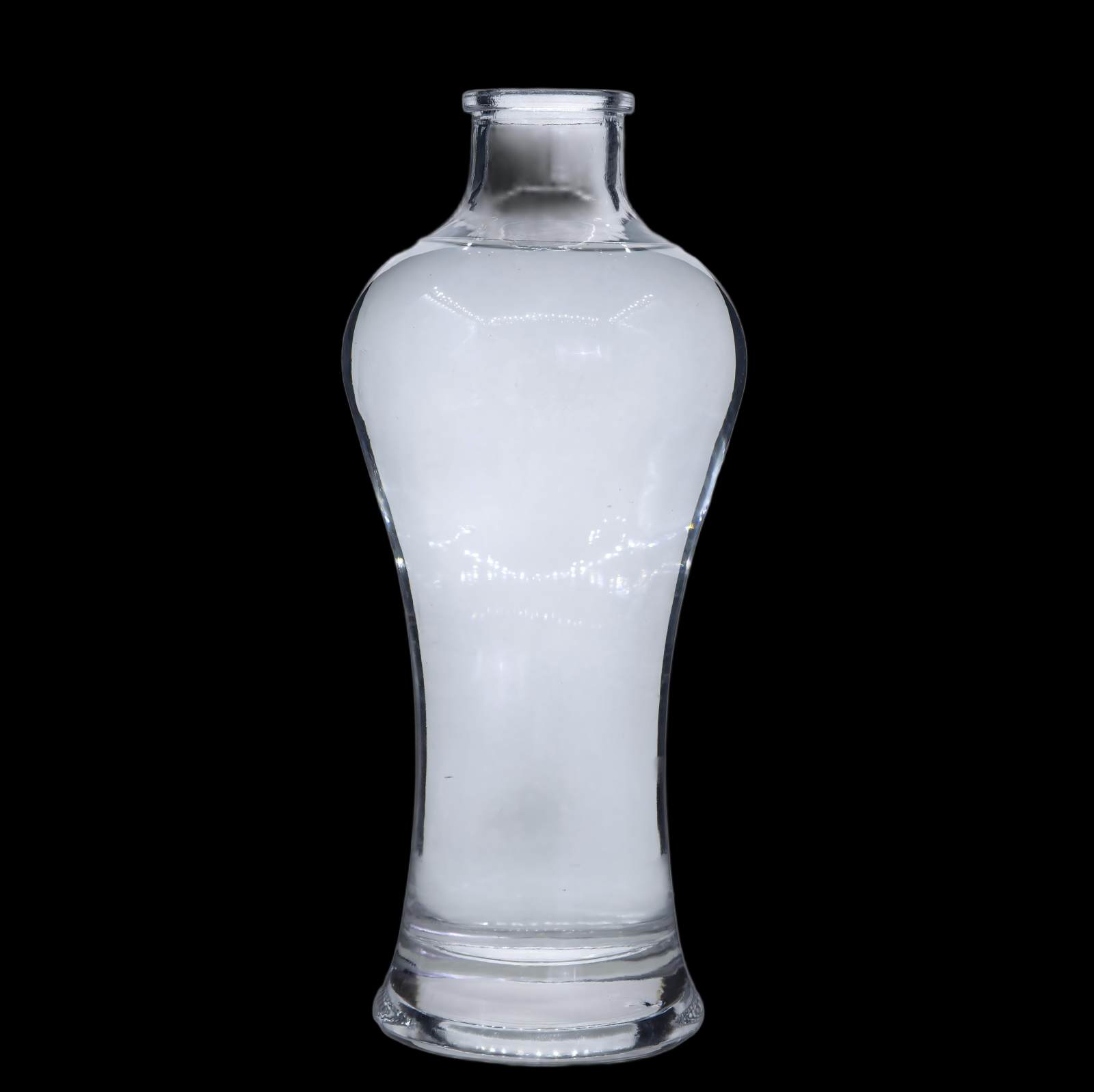 A12 550ml Transparent Glass Bottle for Slim Waist, Designed for Beauty