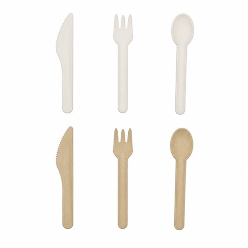 Knife, fork, and spoon
