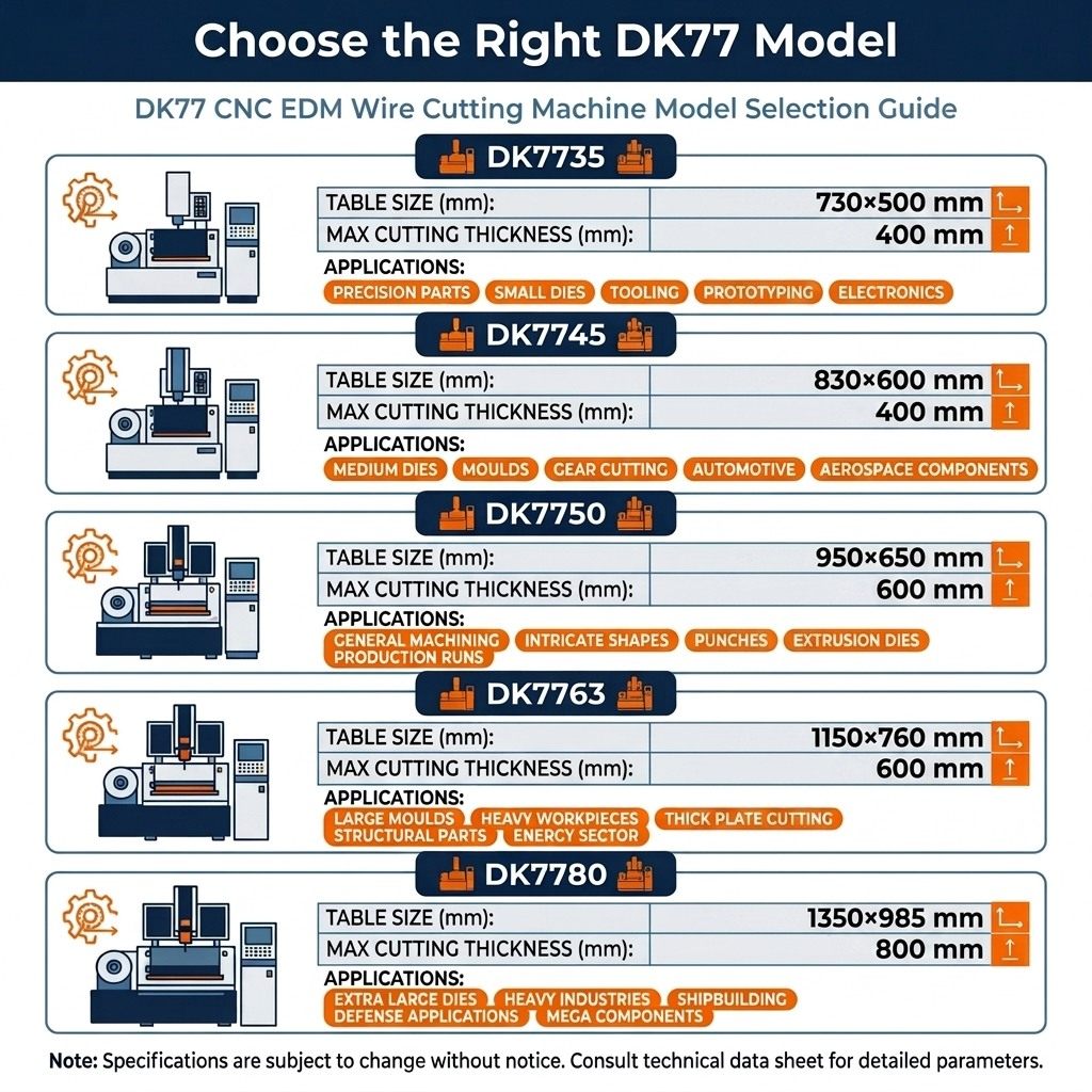 DK77 Series Fast speed EDM wire cutting machine