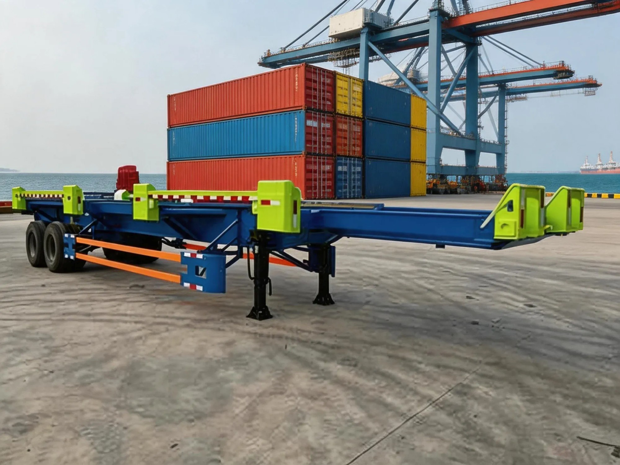 Remorque de terminal conteneurs de 60 tonnes