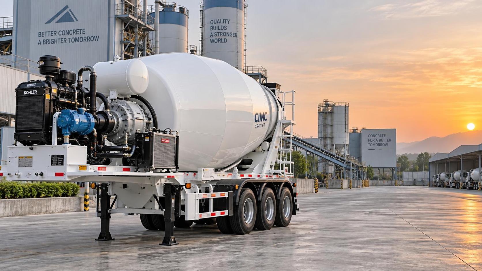 Como a seleção do acionamento do tambor altera o preço de um semirreboque betoneira de 3 eixos How drum drive selection changes the price of a 3-Axle Concrete Mixer Trailer