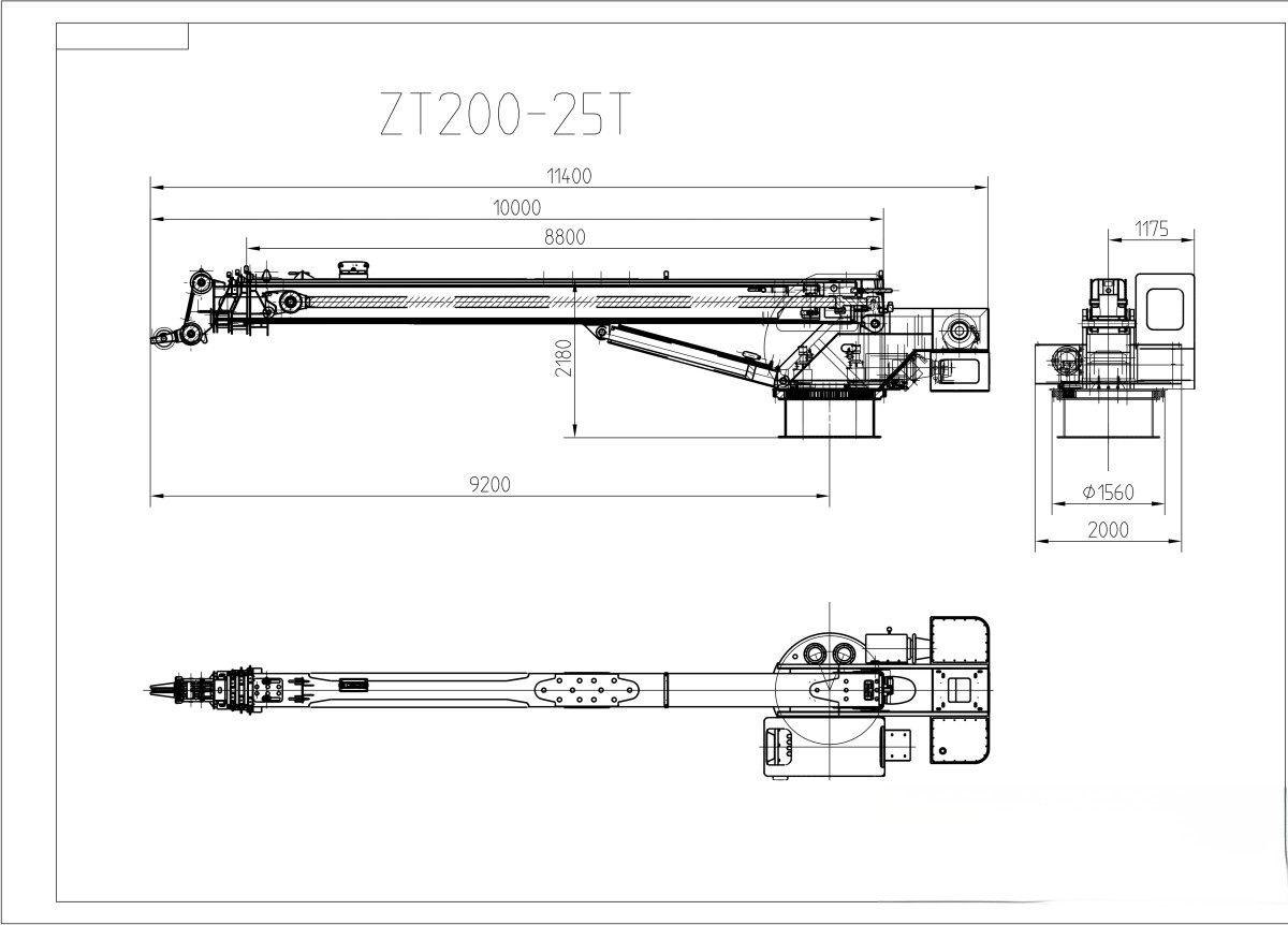 ZT200-25T Crane layout plan ZT200-25T Crane layout plan