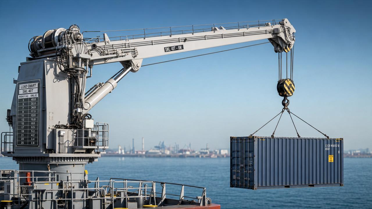 Ship Crane Capacity Explained: How to Read Load Charts and Working Radius Limits