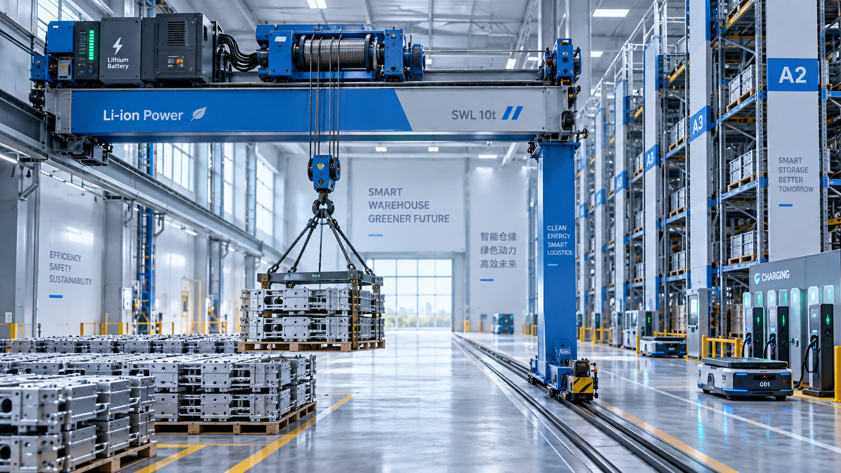 Where Lithium-Powered Crane Drives Are Gaining Ground in Material Handling