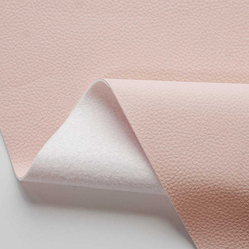 Embossed litchi pattern synthetic leather fabric, PVC PU, scratch-resistant, suitable for car seat upholstery