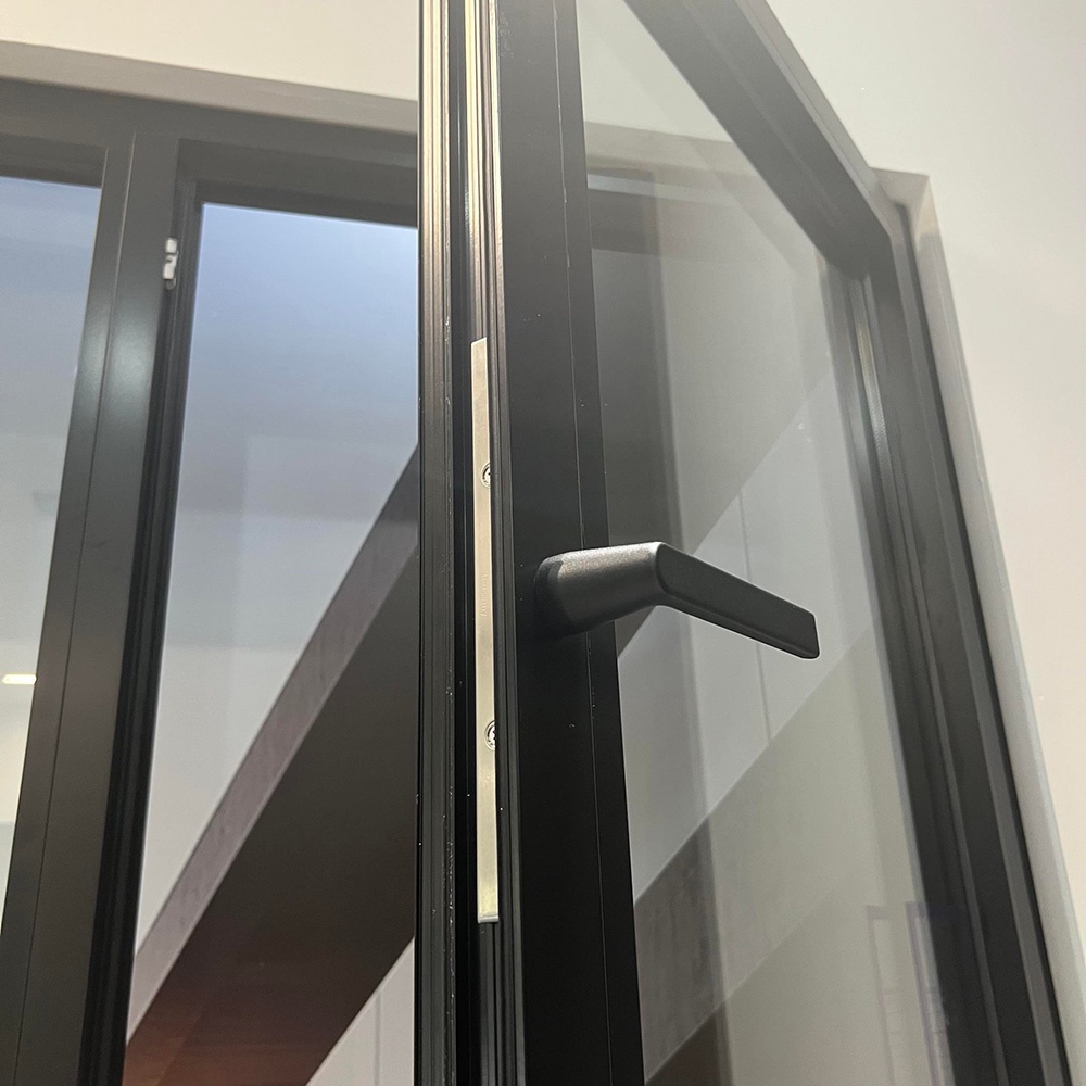 American-style black aluminum hinged window