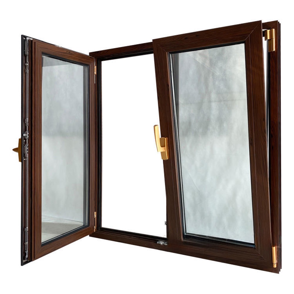 Wood Grain Thermal Break Aluminium Outward Casement Window