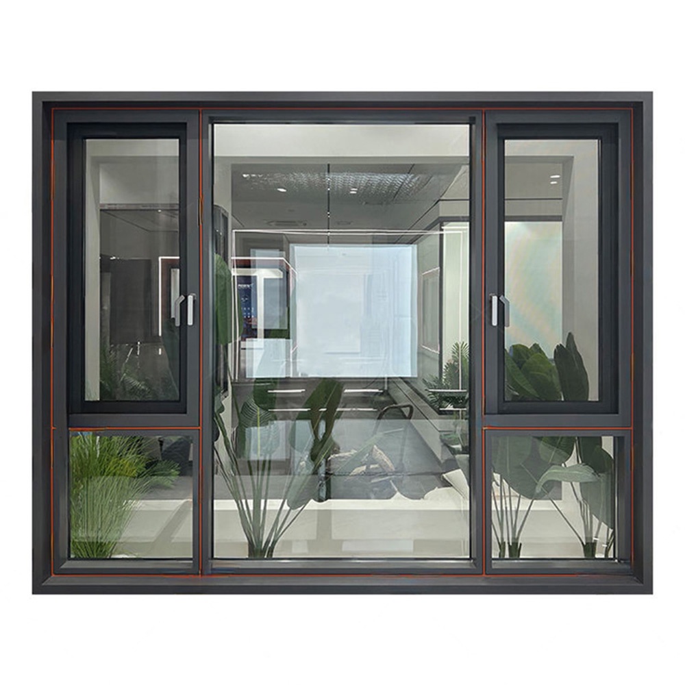 Orange Seal Strip Thermal Break Aluminium Outward Casement Window With Integrated Security Mesh
