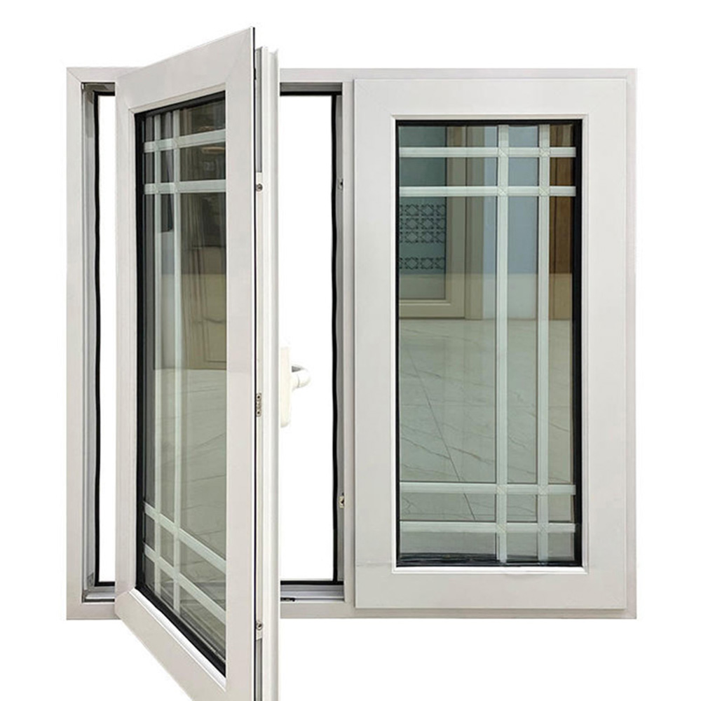 White Internal Grille Thermal Break Aluminium Outward Casement Window