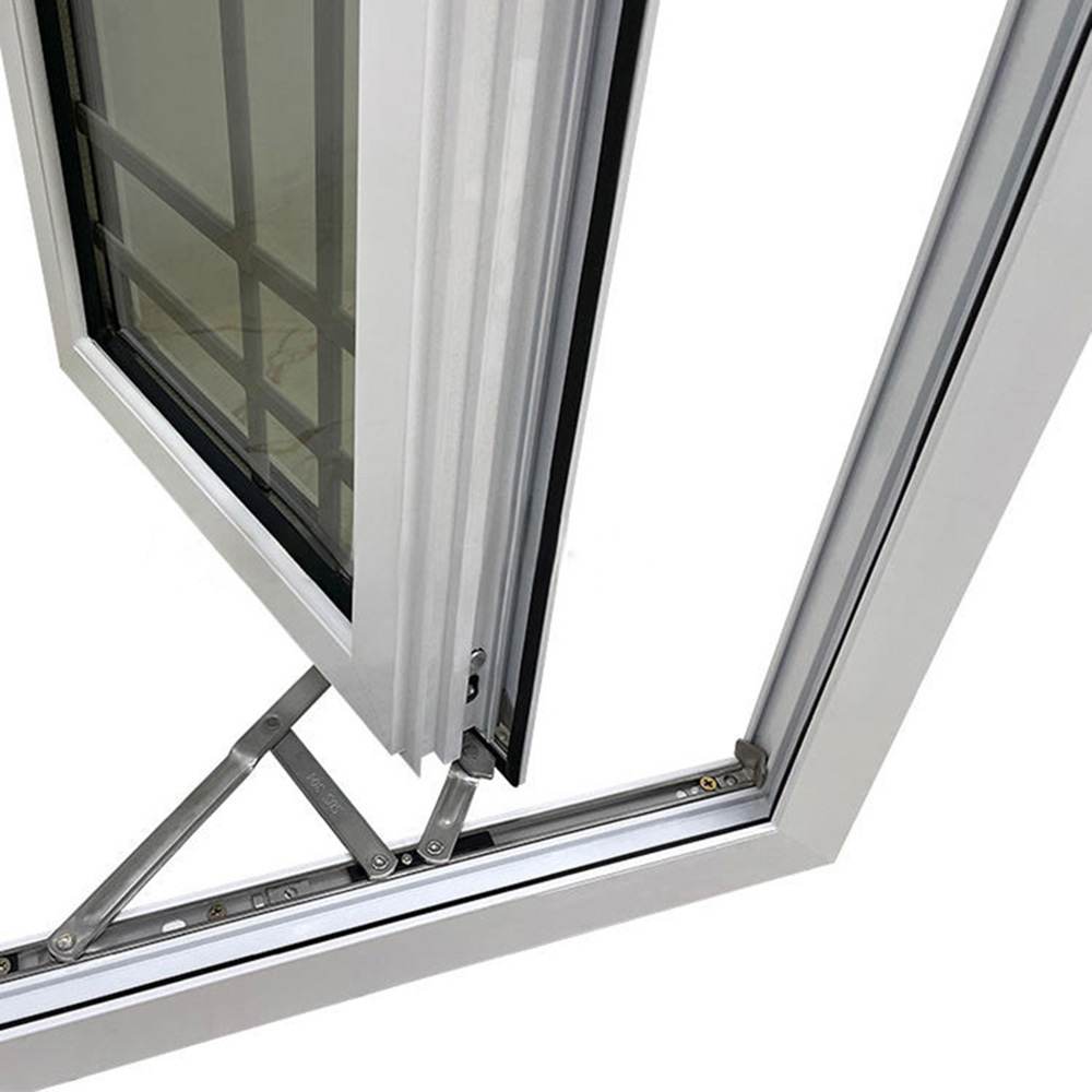 White Internal Grille Thermal Break Aluminium Outward Casement Window
