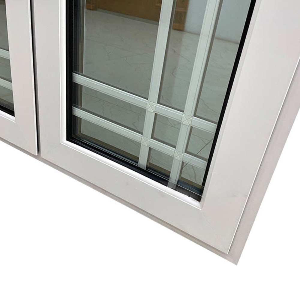 White Internal Grille Thermal Break Aluminium Outward Casement Window