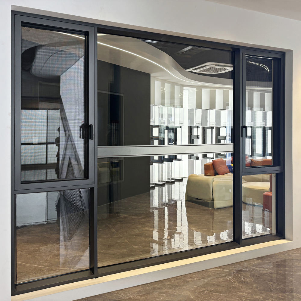 Large Vision Integrated Screen Thermal Break Aluminium Casement Window