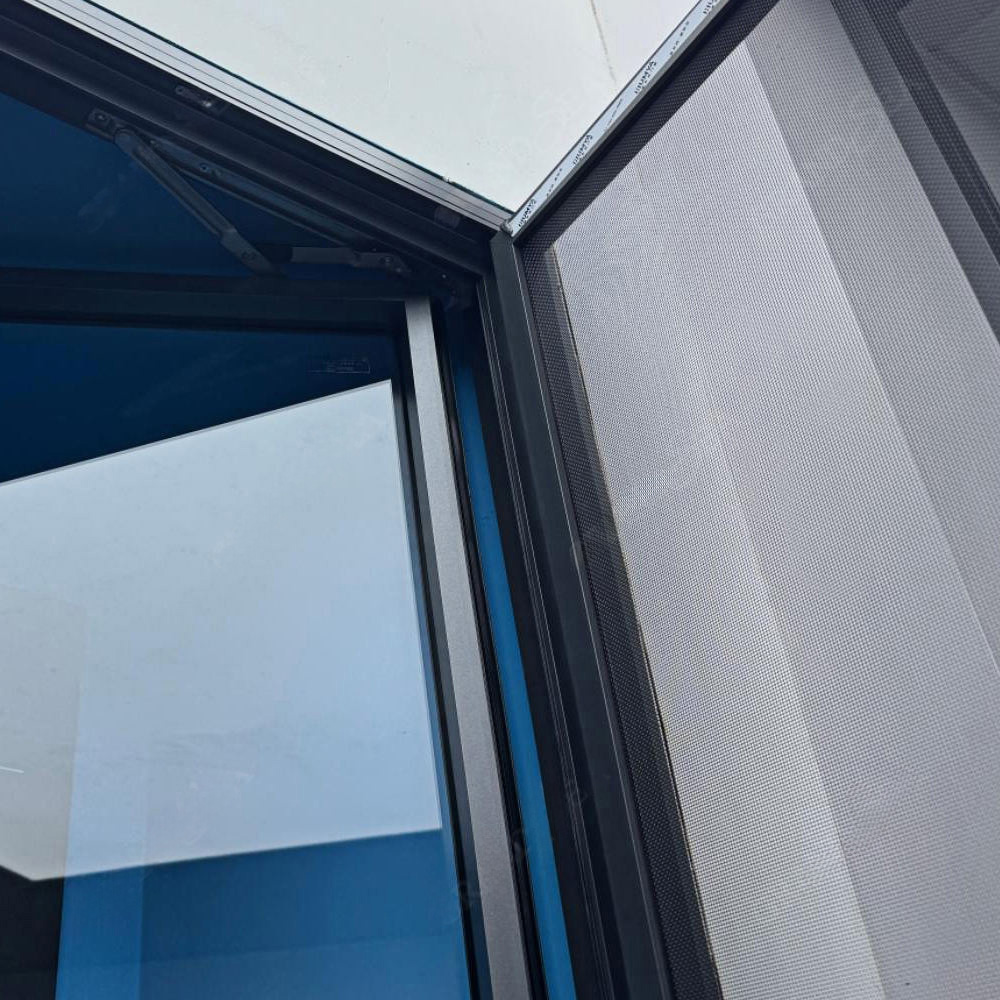 Double Sash Outward Aluminium Casement Window With Detachable Independent Fly Screen