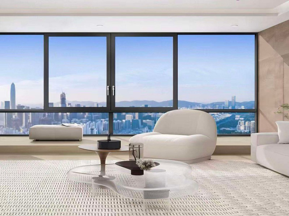 ultra-narrow frame panoramic thermal-break aluminum sliding floor window