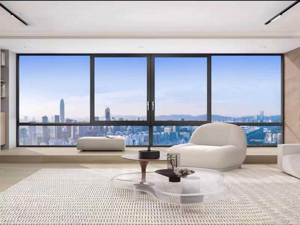 ultra-narrow frame panoramic thermal-break aluminum sliding floor window