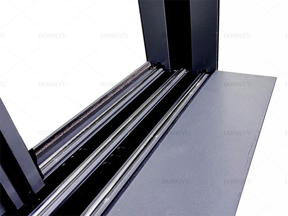 multi-track thermal-break aluminum sliding floor window