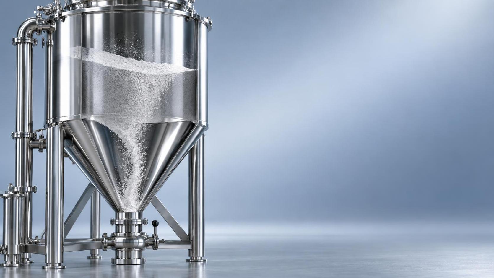 How to prevent bridging and rat-holing in stainless steel silos storing fine powders?