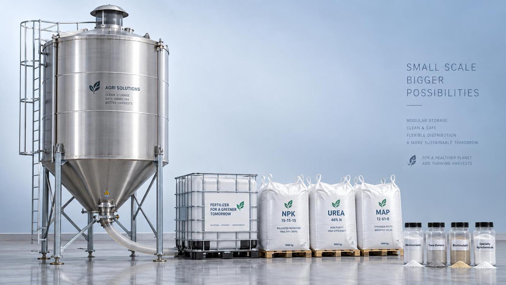 Is almacénamiento de sólidos a granel en silos de acero inoxidable viable for small-scale agrochemical distributors?