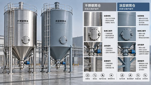 Stainless Steel Silos vs. Coated Steel: Comparing Lifetime Costs