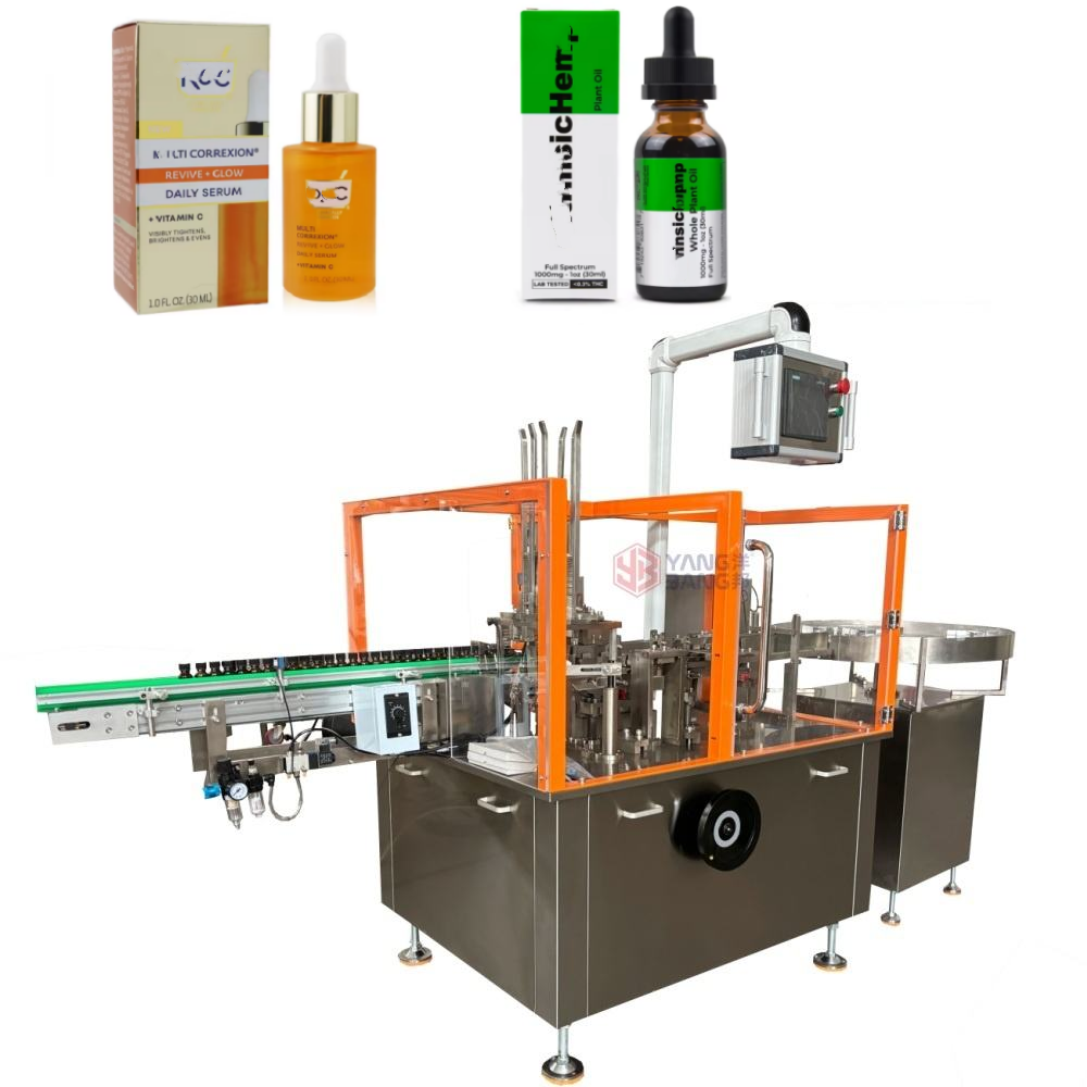 YB-WZ100 Automatic Cartoning Machine Paper Box Packing Machine for Essential Oil Glass Dropper Bottle