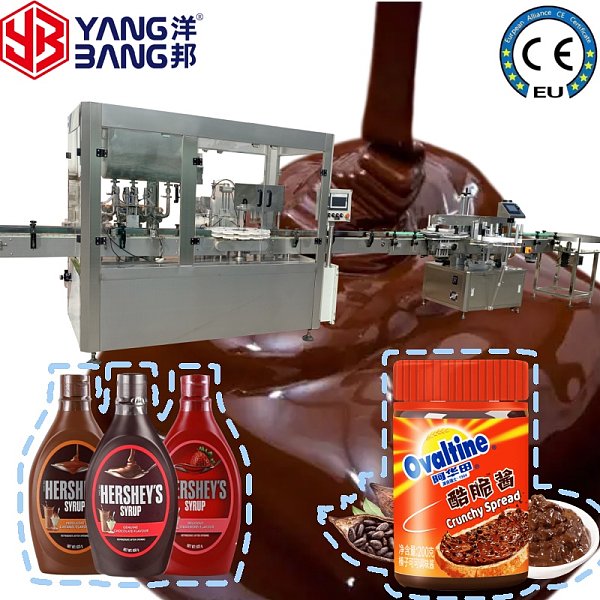 YB-J4B 4 Heads Chocolate Paste Filling Machine Advanced Structure for Thick Sauce Cream Paste Products Filling