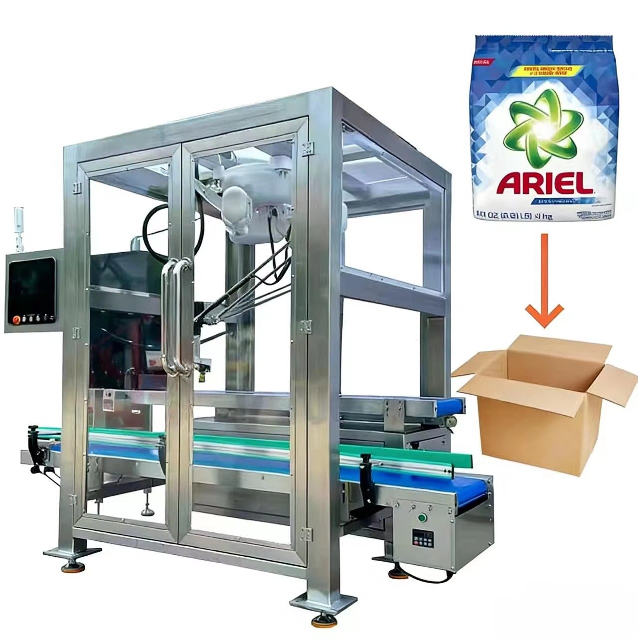 YB-ZXA Automatic Pick and Pack Packing Robot Arm Manipulator Delta Robot for Washing Powder Carton Packaging