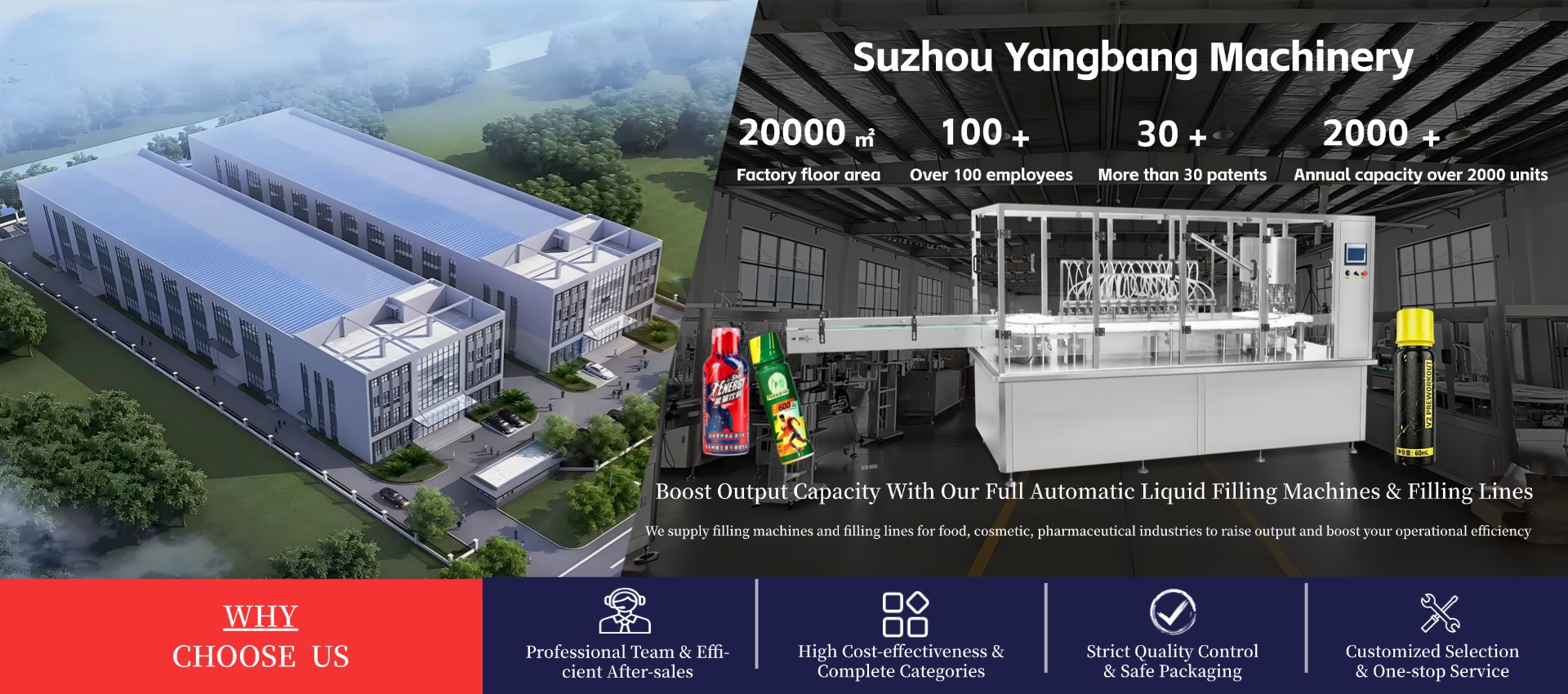 Pictures of Yangbang Machinery factory and filling machines
