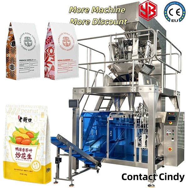 YB-GD210K Stand up Zipper Pouch Packaging Machine Full Servo Control for Peanuts Sunflower Seeds Grains Snack Food Packing