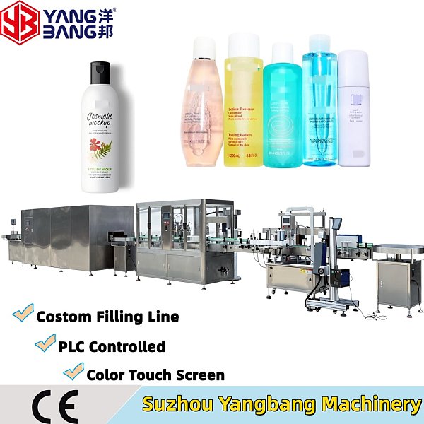 YB-YG4 Automatic Cosmetic Toner Filler Machine Wide Filling Range and Adjustable Operation Speed