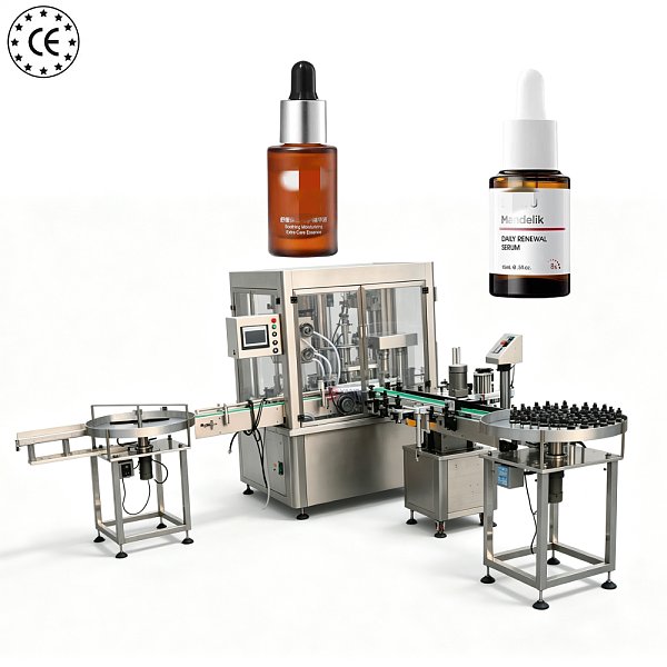 Reliable 4 Head Linear Essential Oil Bottling Machine for Cosmetic Glass Bottle Liquid Filler Machine Professional Beauty Line